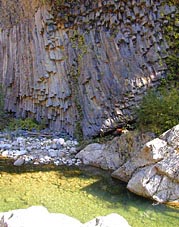 coulée de basalte à Jaujac