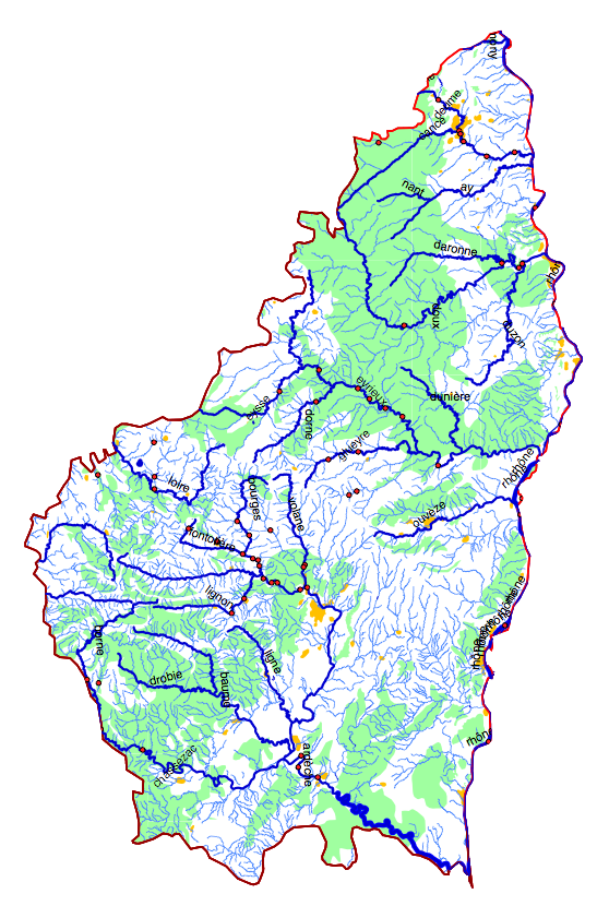 Hydrographie de l'Ardèche