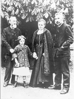 Henri Becquerel et la famille Curie 