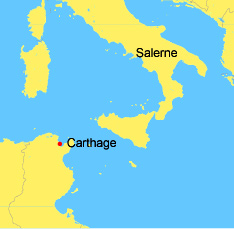 Carte Carthage Salerne