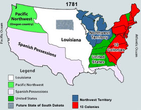 USA Map 1781