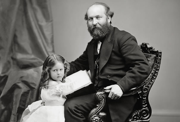 James Garfield avec sa fille Molly