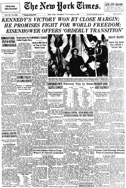 New York Times - 8 novembre 1960