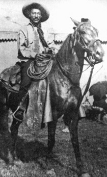 Bill Pickett with his horse 
