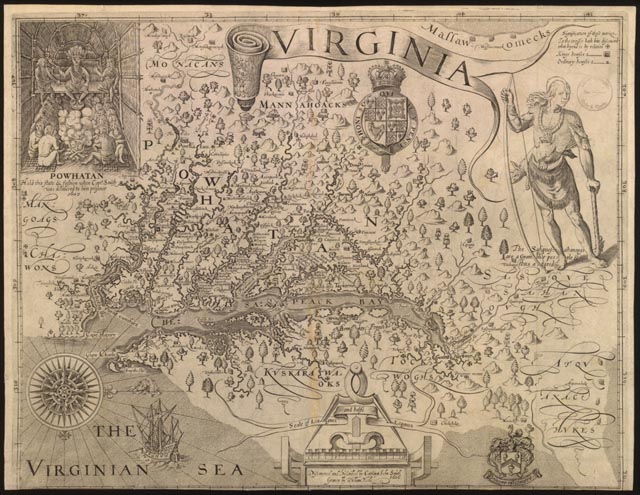 Carte de J. Smith (Chesapeake Bay)