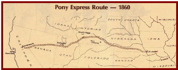 Pony Express Map